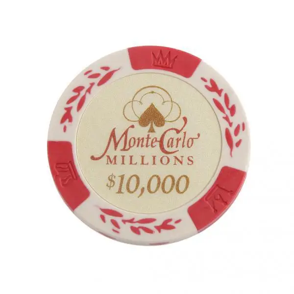 

Dollar 10000 Face Value Monte Carlo Millions Label Casino Chips Set