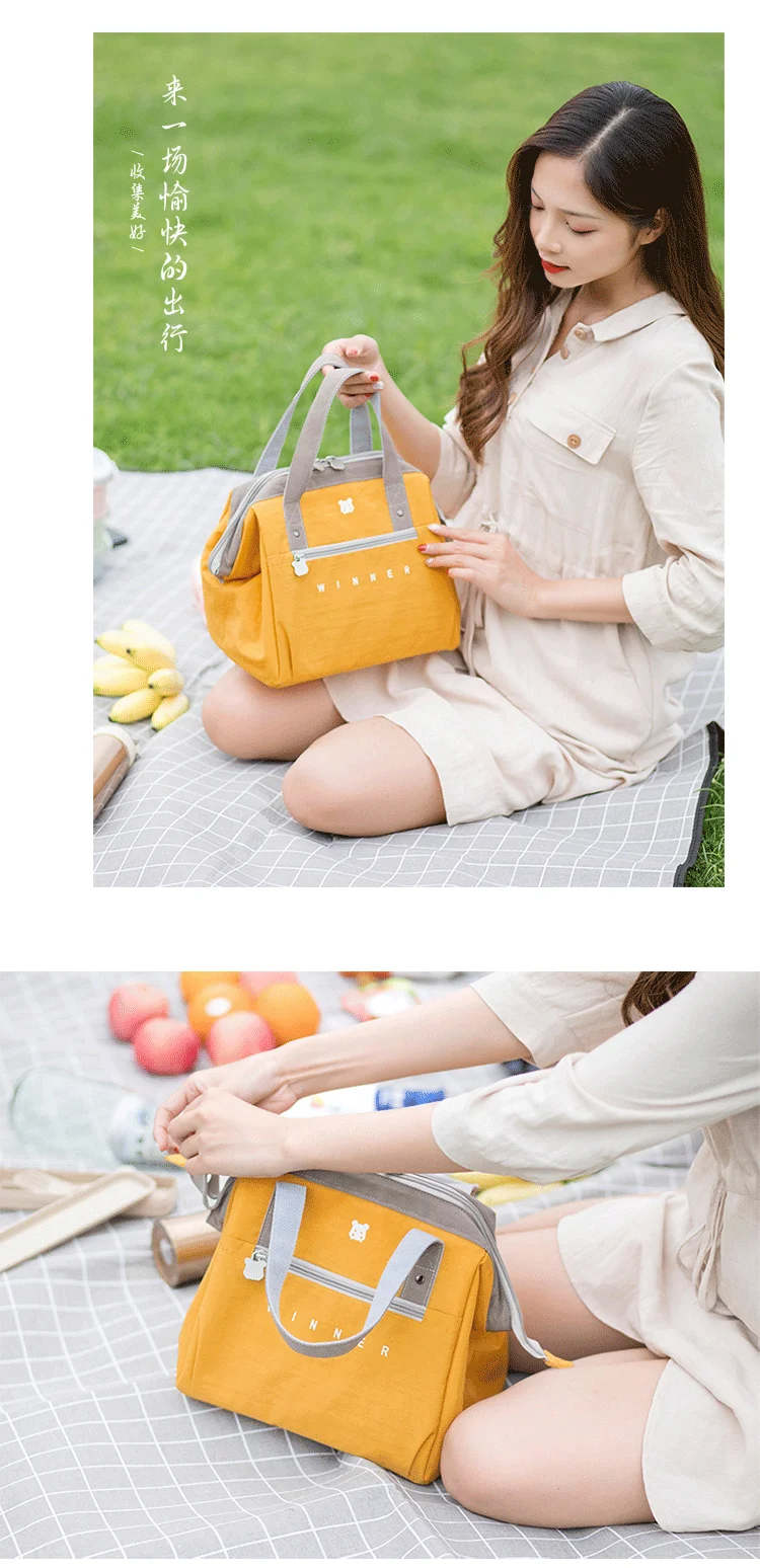 Portable Lunch Bag New Thermal Insulated Lunch Box Tote Cooler Bag Bento Pouch Lunch Container School Food Storage Bags Portable Lunch Bag New Thermal Insulated Lunch Box Tote Cooler Bag Bento Pouch Lunch Container School Food Storage Bags