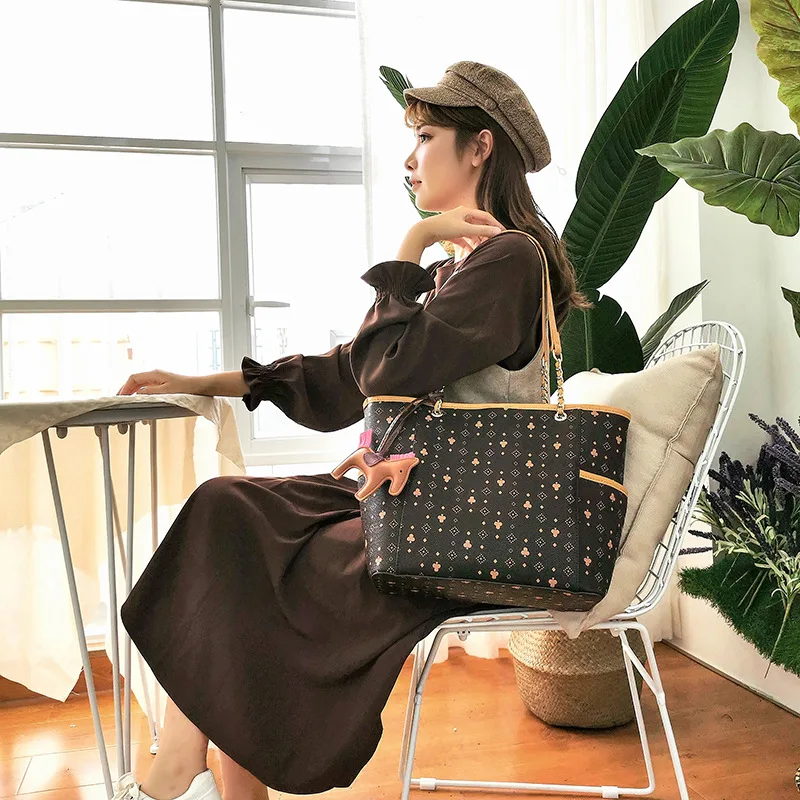 

Handbag Women's 2020 New Style Spring And Summer Korean-style Versatile Shoulder Bag Printed Large Capacity Bag
