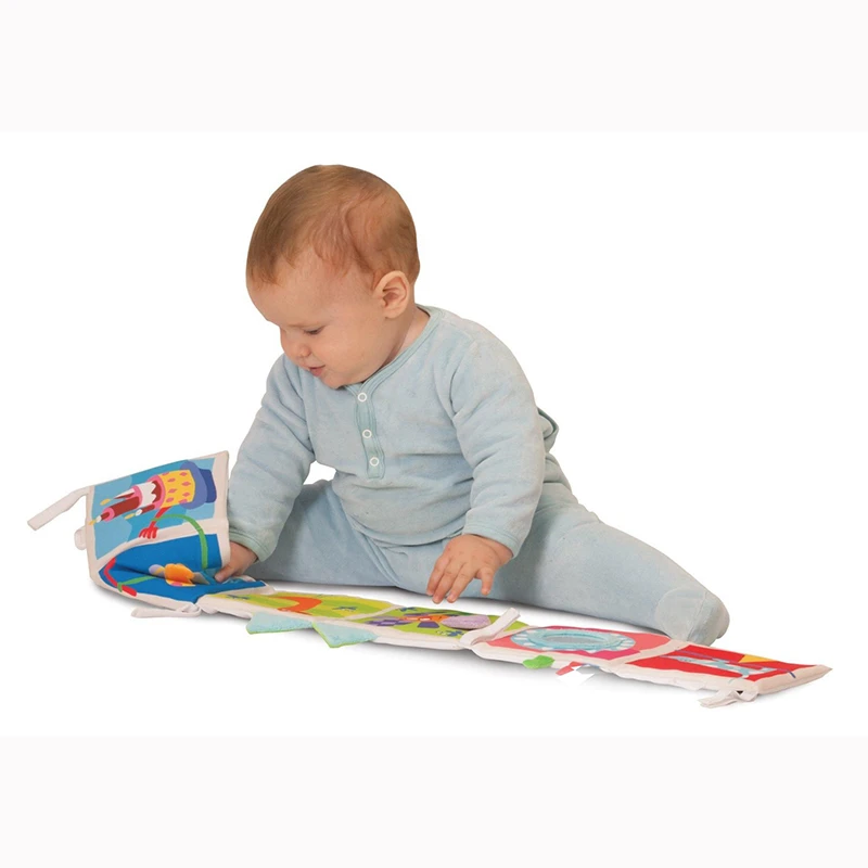 Baby Toys Crib Bumper Newbron Cloth Book Infant Rattles Knowledge Around Multi-Touch Colorful Bed Bumper Baby Toys 0-12 Months