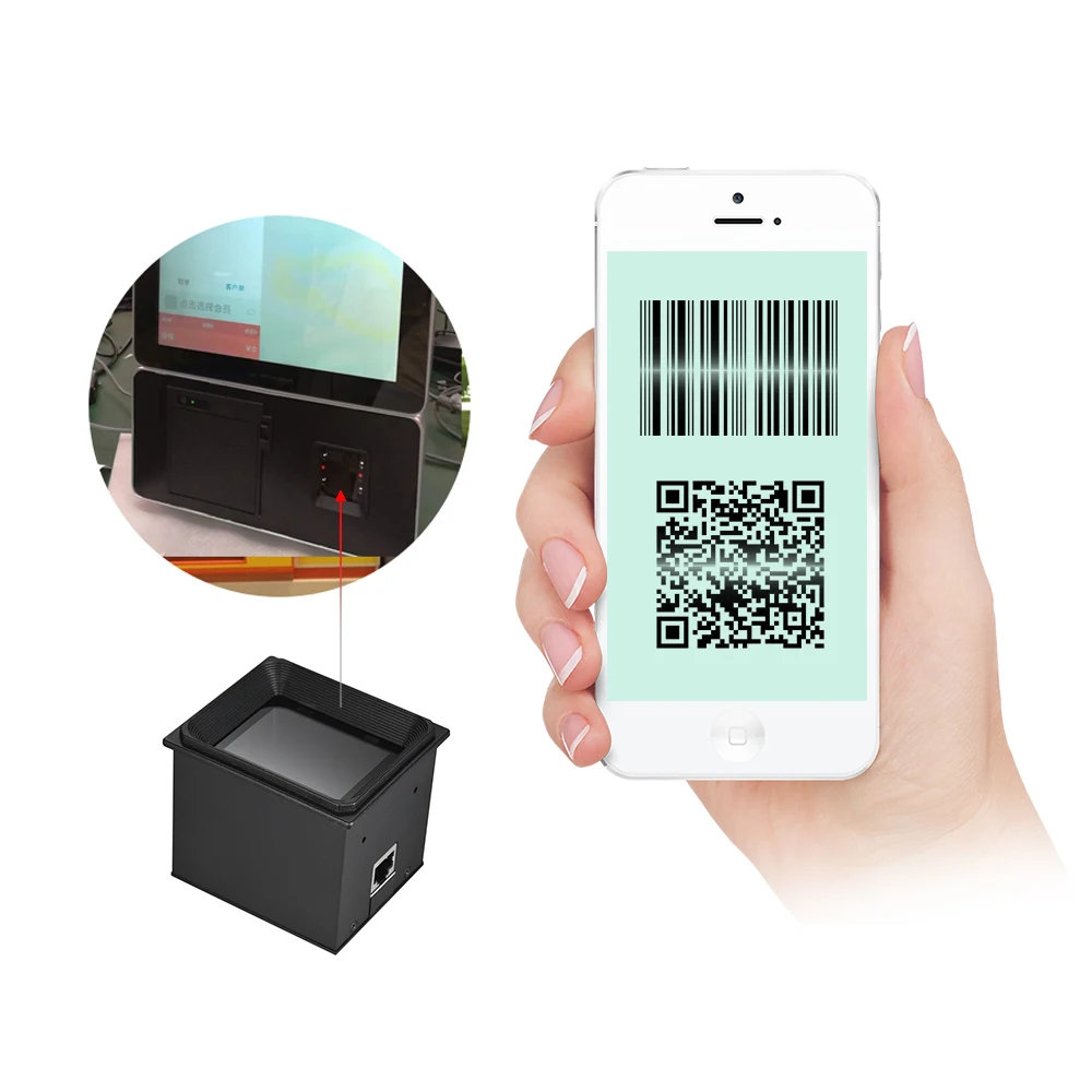 2D/QR/1D Embedded Scanner Module Bar Code Scanner Scan Engine with USB Cable color scanner