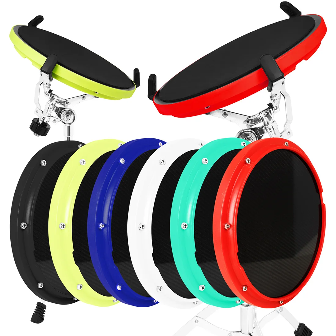 

Fashion new 10-inch carbon fiber dumb drum practice mat metronome dumb drum mat mute mat stand drum practice drum beginner
