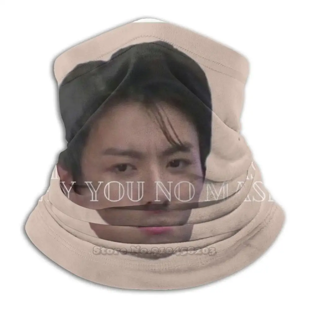 Jk "Why You No Mask" 3D Bandana Face Neck Warmer Soft Fleece Mask Sciarpa Sportiva Jk Jungkook V Jimin Jhope Rm Jin Estetica