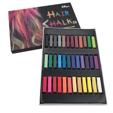 Мода 24/36 цветов шпильки нетоксичные временные пастельные волосы квадратная краска для волос Мел Инструменты для укладки волос