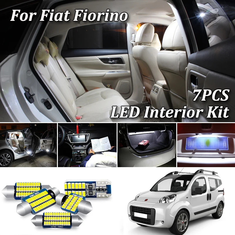 Светодиодные лампы без ошибок для Fiat Fiorino (2007-2012) 7 шт. | Автомобили и мотоциклы