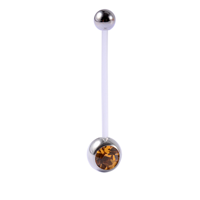 Flexiable Anti Allergy Belly Button Rings  Can Ajustable 25mm Bioplast Navel Piercing For Pregnancy Retainer Body Jewelry