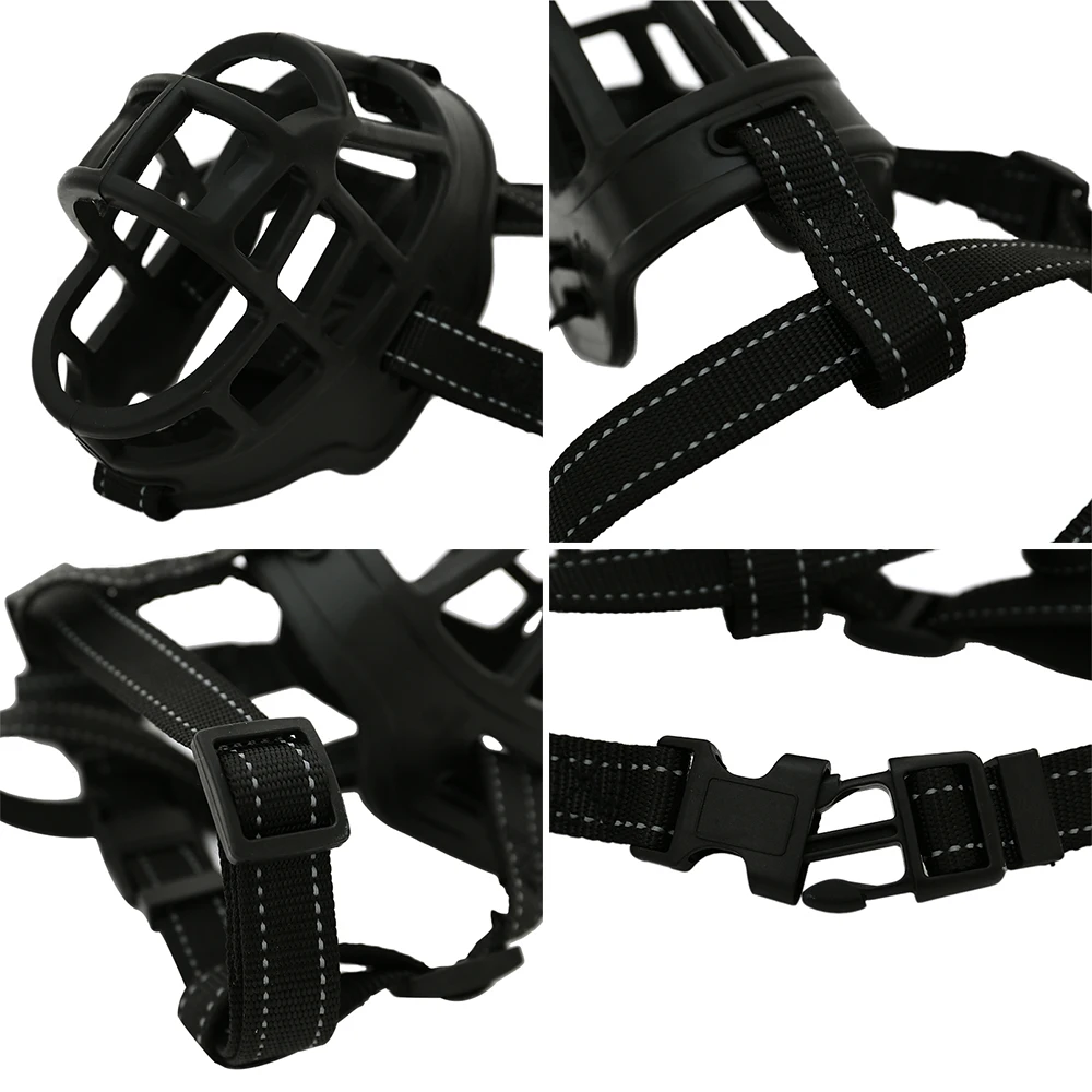 Hoopet Breathable Durable Muzzle For Large Dog Corgi Alaska Mask Golden Retriever Leash Harness Nylon Outing Pet Basket Supplier