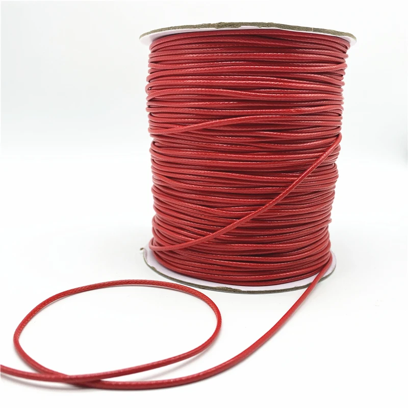 Description Picture 5 of item0.5mm/0.8mm/1mm/1.5mm/2mm Waxed Cotton Cord Rope Waxed Thread Cord String Strap Necklace Rope For Jewelry Making
