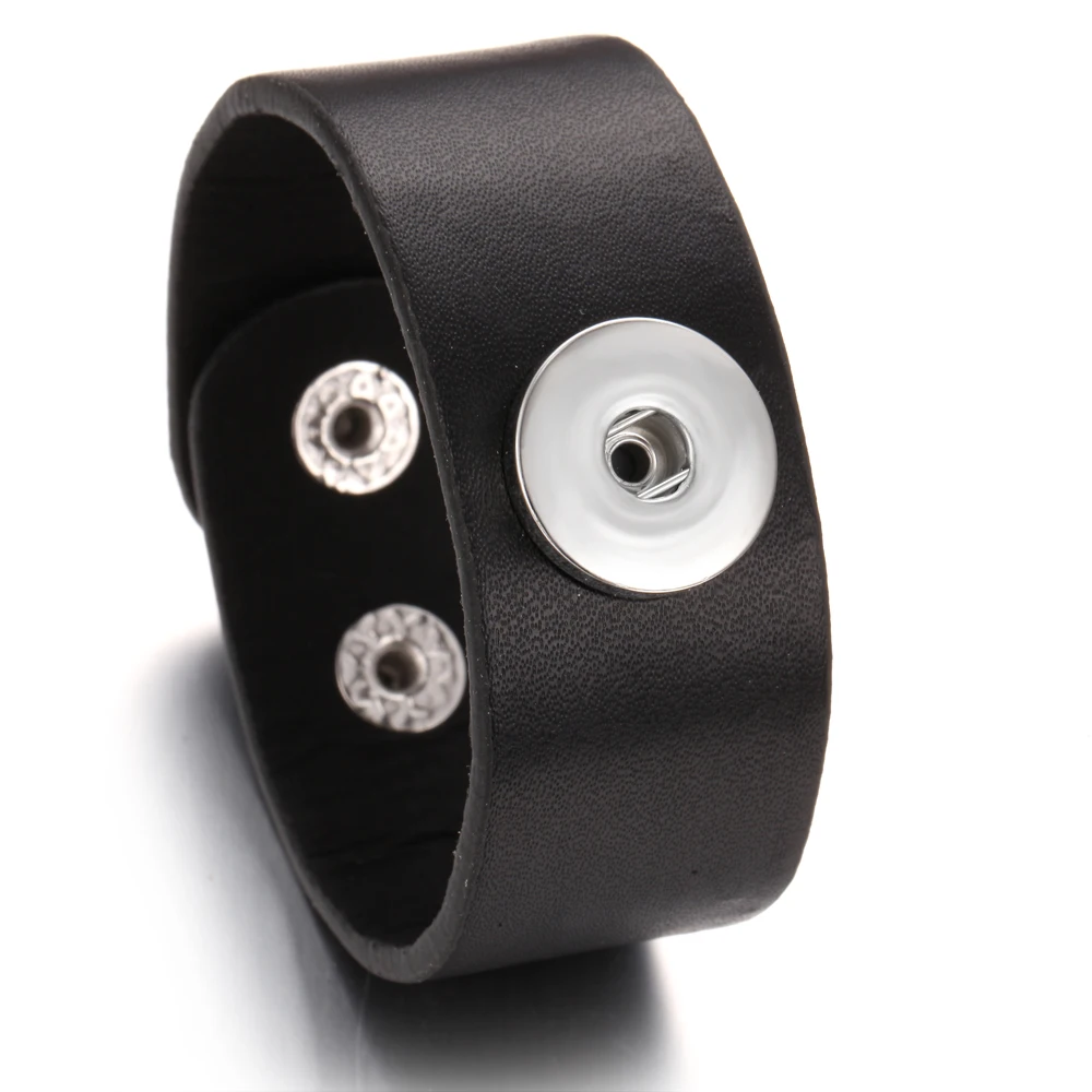 Горячая 18 мм оснастка многослойный браслет из кожи браслет браслеты кнопки для браслета Кнопка ювелирные изделия подходят 18 мм кнопки