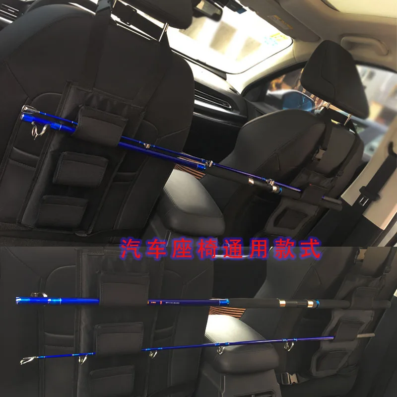 

Car Seat Rod Set Car Mounted Rod Trunk Hook & Loop Strap Neoprene Fixing Band Fishing Gear