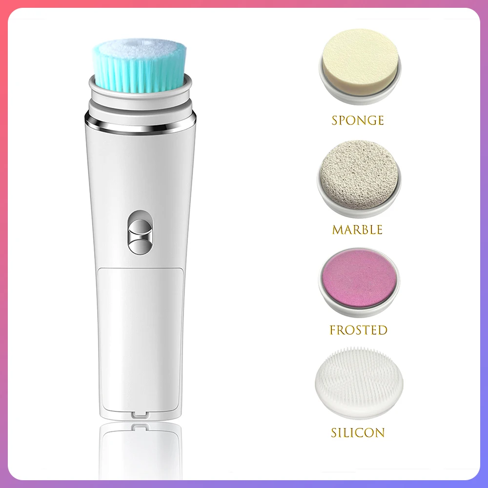 5 в 1 Очищающая щетка для лица Уход за кожей стирка Электрический очищенную кожу Глубокая чистка кистей Набор