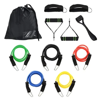 

11pcs Resistance Bands Yoga Fitness Rubber Tubes Expander Band Stretch Training Home Gyms Exercise Workout Elastic Pull Rope