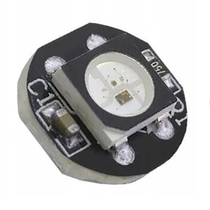 Black 10 шт.-50 шт. DC5V ws2812b 5050 RGB светодиодный чип с черно-белой печатной платой радиатор 9,6 мм Диаметр WS2811 IC встроенный - Испускаемый цвет: Black