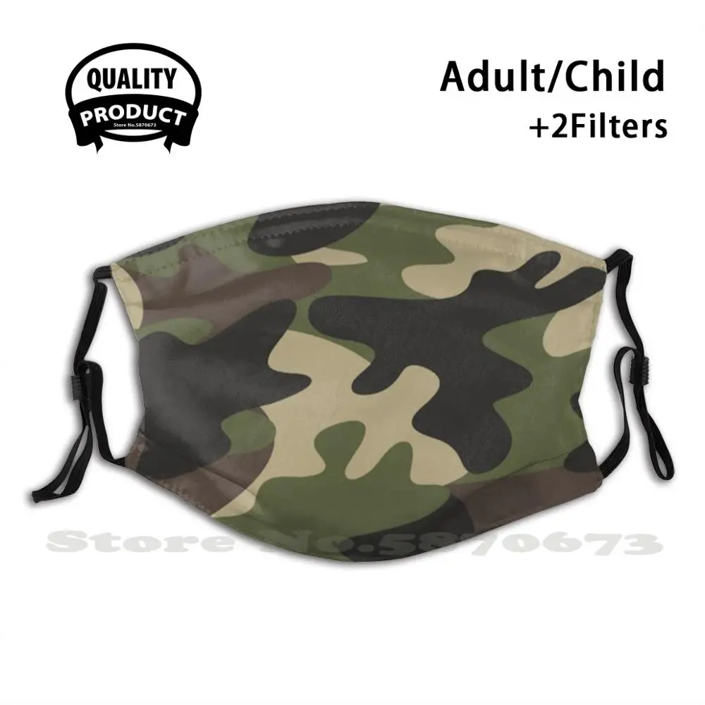

Green Camo Fashion Protective Masks Green Camo Green Camo Hunter Camouflage Hunting Army Military Soldier Military Camouflage
