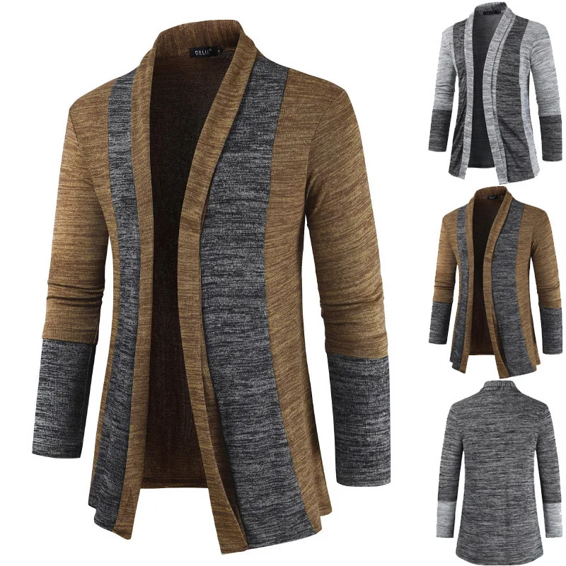 

Autumn and Winter New Men's Knitted Cardigan Men's Jacket Sweaters Mens Slim Cardigan ملابس رجالي