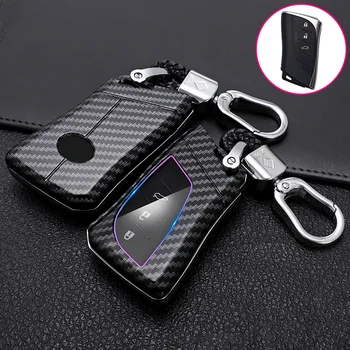 

ABS Carbon Fibe Car Remote Key Full Cover Protect Case For Lexus UX200 UX250h ES200 ES300h ES350 US200 US260h 2018-2019 Keychain