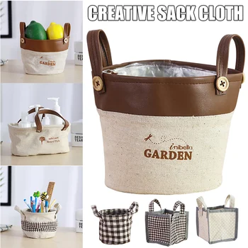

Desktop Fabric Storage Baskets Storage Bins Box Sundries Stationery Makeup Toy Desktop Organizers