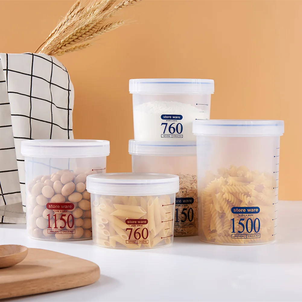 

Sealing Food Plastic Food Storage Container Refrigerator Preservation Kitchen Grain Snacks Groceries Storage Bin Storage Tanks