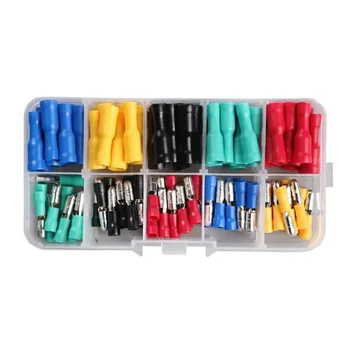 

100PCS 50pcs Female 50pcs Male Male and female insulated connection terminal wire fast connector FRD MPD1.25-156