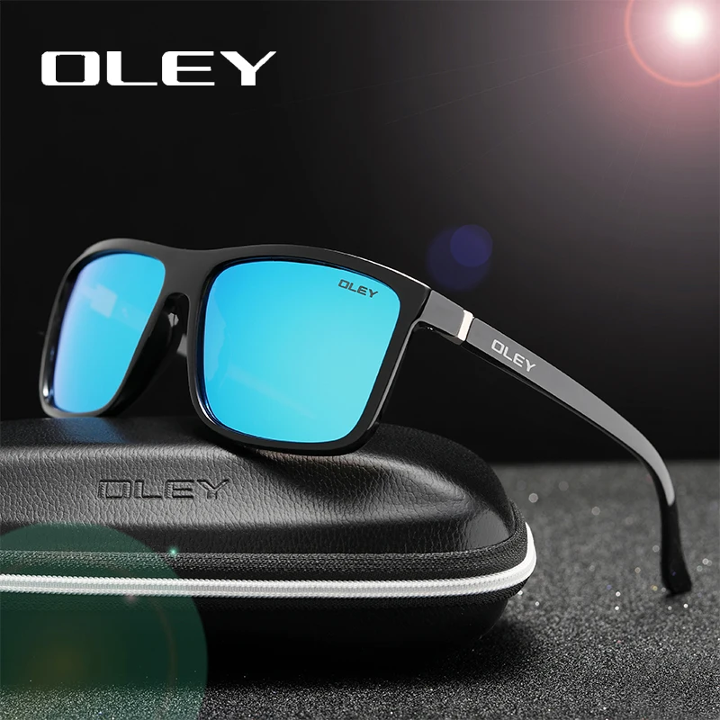 OLEY Polarized Men Sunglasses brand designer Retro