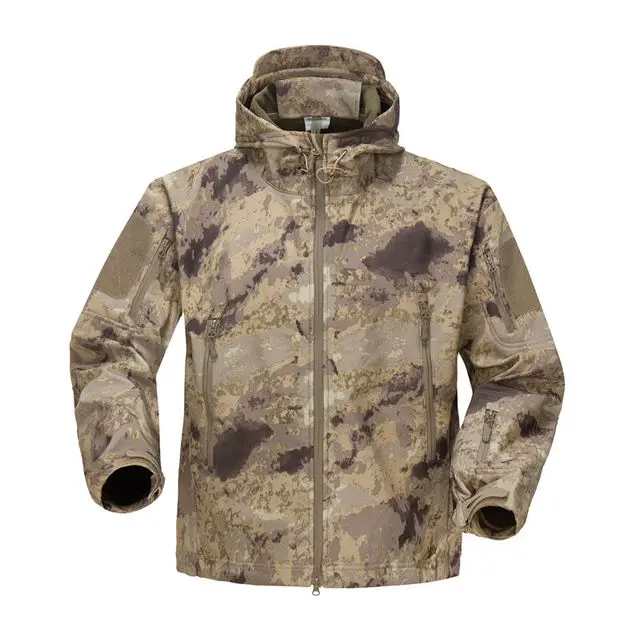 Lurker Shark Skin Soft Shell Tactical Jacket Men Waterproof Windbreaker Fleece Coat Hunt Clothes Camouflage Army Military Jacket windbreaker jacket Jackets