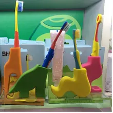 Милый силиконовый держатель для зубных щеток с милым мультяшным дизайном, органайзер для хранения зубных щеток, аксессуары для ванной комнаты для детей