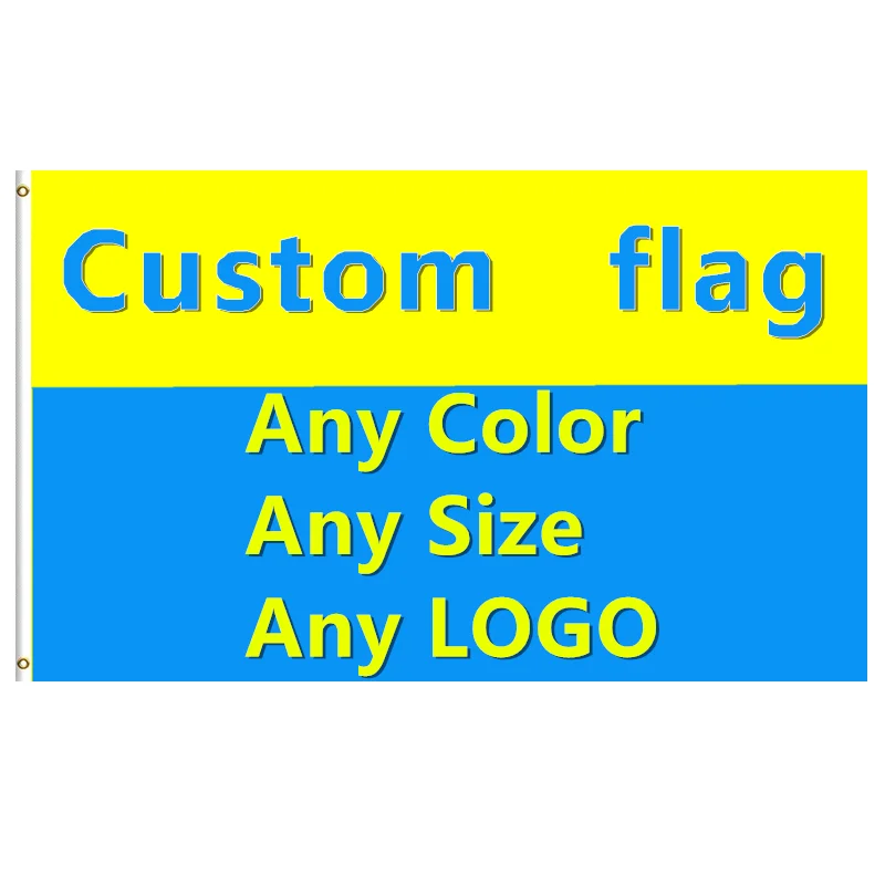 

Wholesale Custom Digital Print 2x3ft/3x5ft/ 4x6ft Any Logo Free Shipping 100D Polyester Outdoor Sport Parade Home Decoration