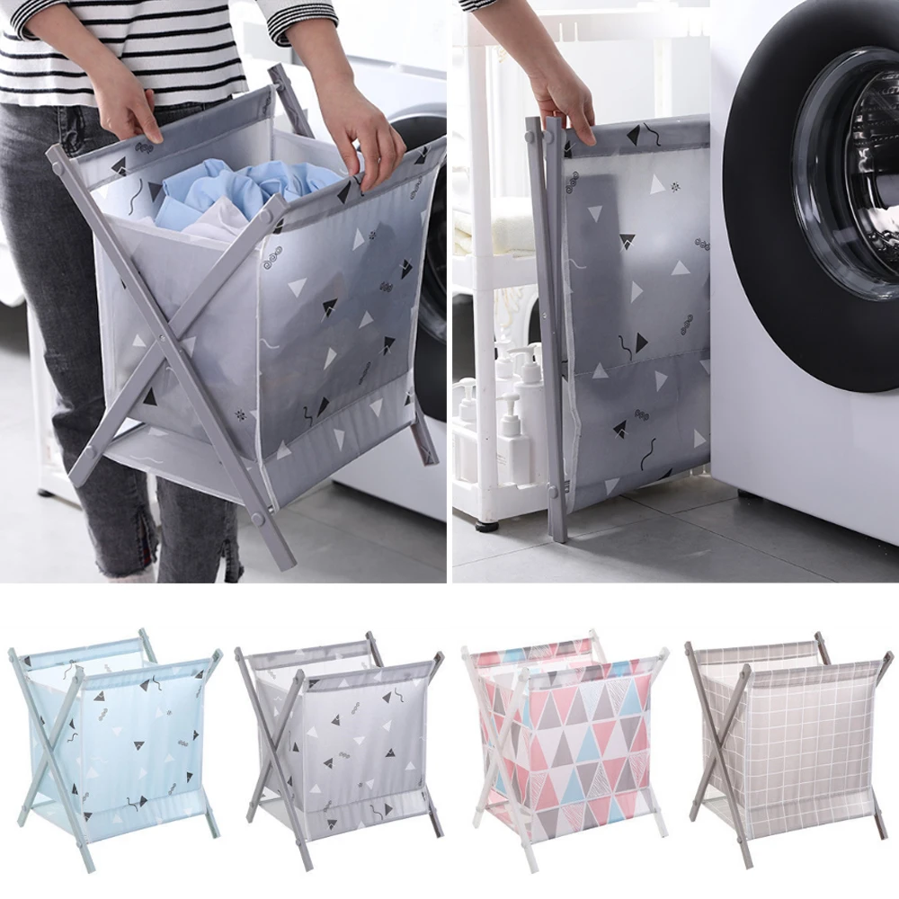 

Foldable Large Laundry Basket Assembling Storage Organizer Basket Waterproof Sundries Underwear Toy Box Cosmetic Book Organizer