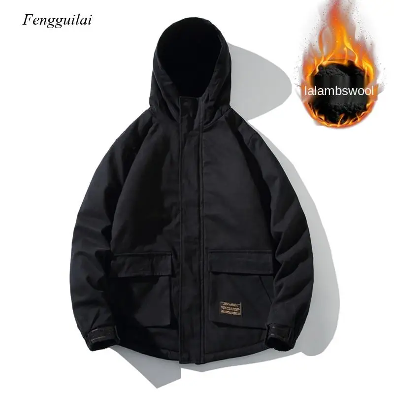 Men's Windproof Parkas Winter Military Fashion Jacket Thick Casual Outwear Jacket  5Xl Velvet Warm Coat