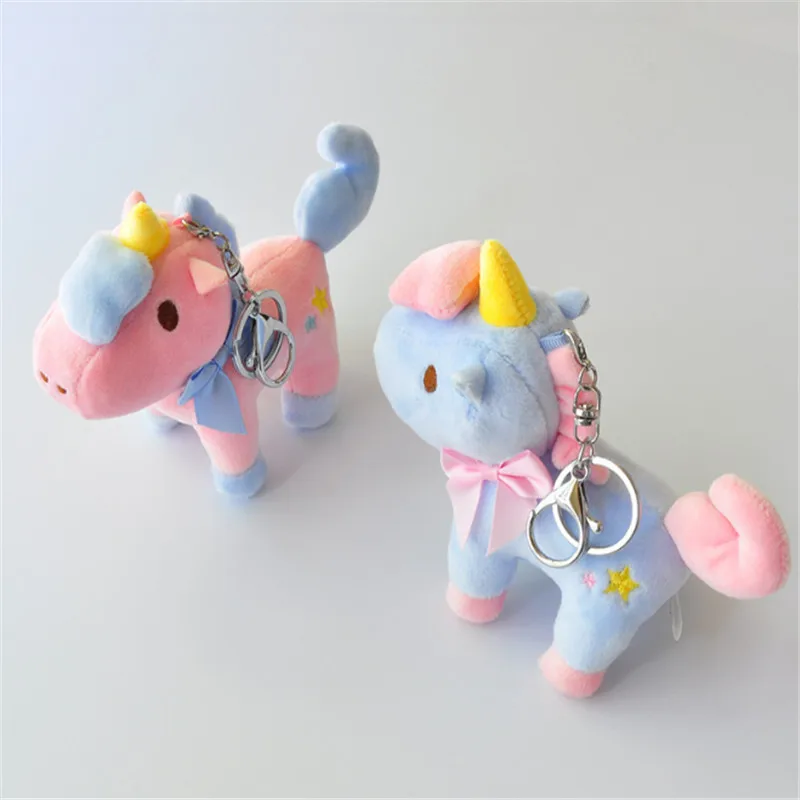 12 шт. плюшевый брелок Cinnamoroll Единорог плюшевая игрушка брелок Подвеска Kawaii брелок Peluche подвесные аксессуары Игрушка - Цвет: Mixed Color