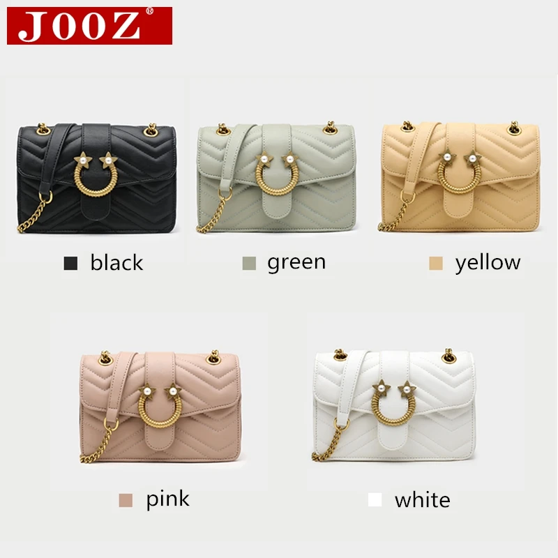 JOOZ fashion Vintage shoulder bag for women fringed rhombic chain bag wandering bag classic crossbody bag