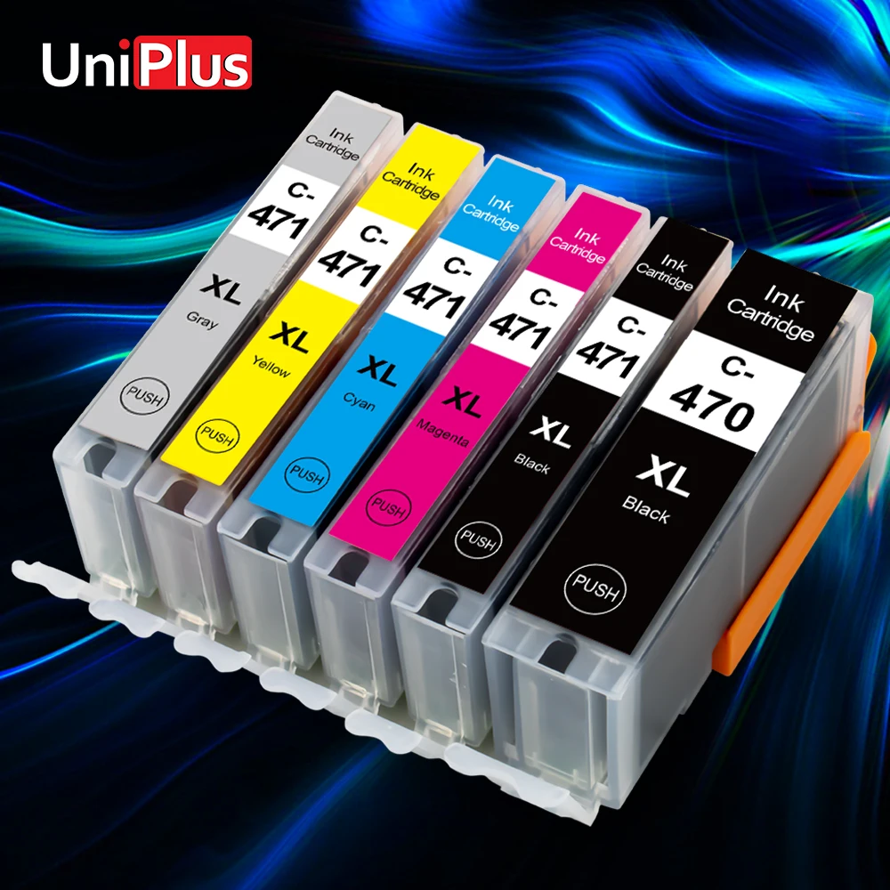 UniPlus 470XL 471XL чернильный картридж для замены Canon PGI470 CLI471 PIXMA принтер MG5740 MG6840 TS5040 TS6040