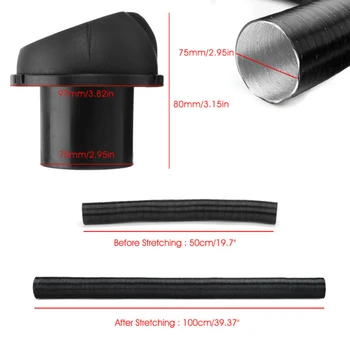 

2.95 Inch A87890 Heater Duct Vent Outlet Hose Clips Part For Eberspacher Diesel