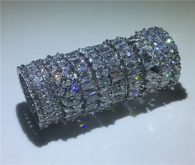 Модное женское и мужское кольцо на палец из серебра 925 пробы с фианитом класса