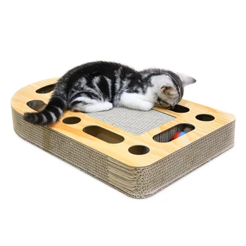 安い 段ボール猫スクラッチボード爪グラインダーおかしい猫のおもちゃカルーセル摩耗猫スクラッチボックス猫用品猫のおもちゃボール N50WJ