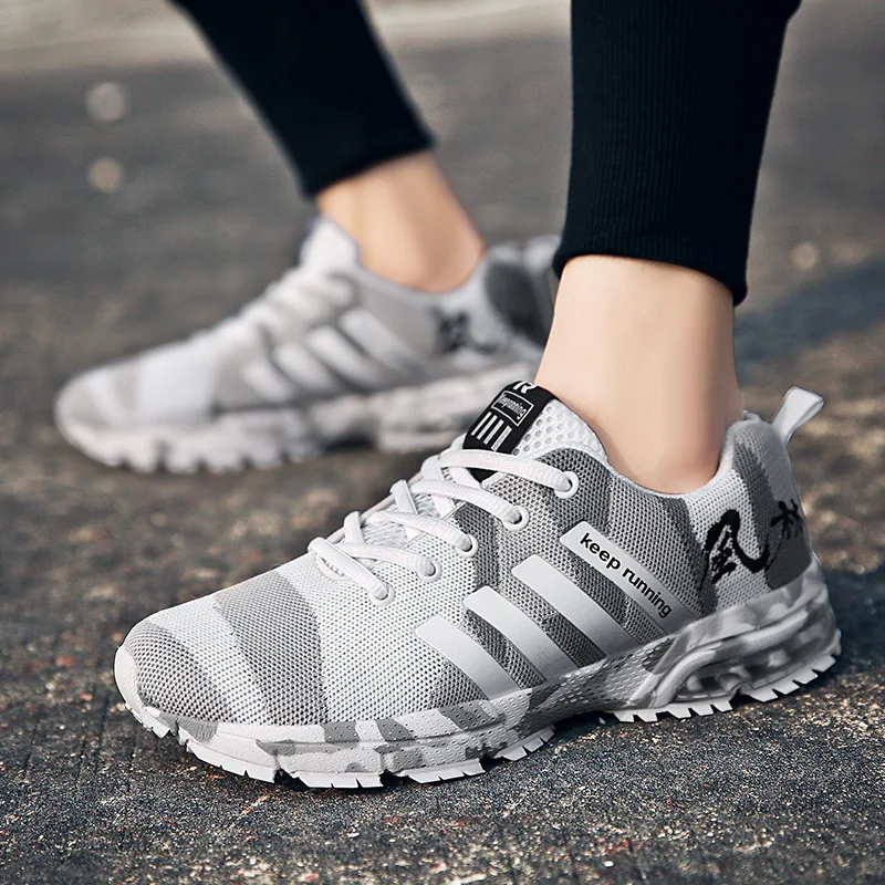 Men Shoes Air-Cushion-Sneakers Man Trainers Large-Size Camouflage Fashion Outdoor