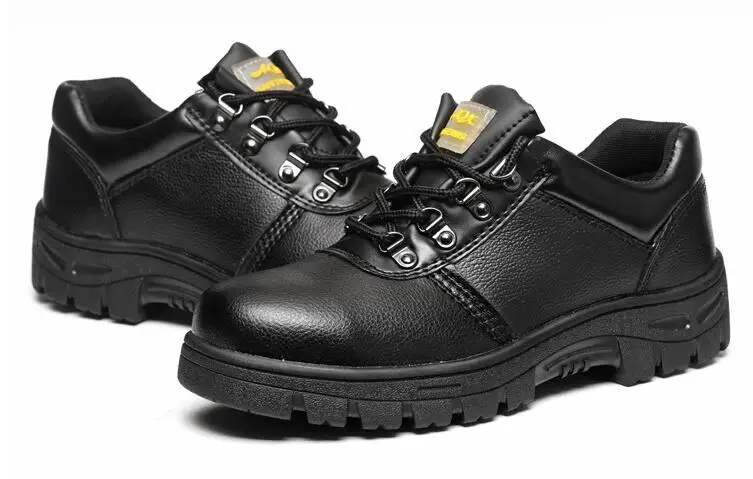 На открытом воздухе кожаные мужские полусапоги Рабочая безопасная обувь на нескользящей подошве; устойчивые к проколам рабочие ботинки Сталь носок маслостойкий Мужская защитная обувь