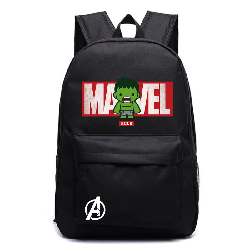 Школьная сумка с надписью Marvel Мстители для мальчиков и девочек, женский рюкзак, школьные сумки для подростков, холщовые мужские Студенческие рюкзаки - Цвет: 11