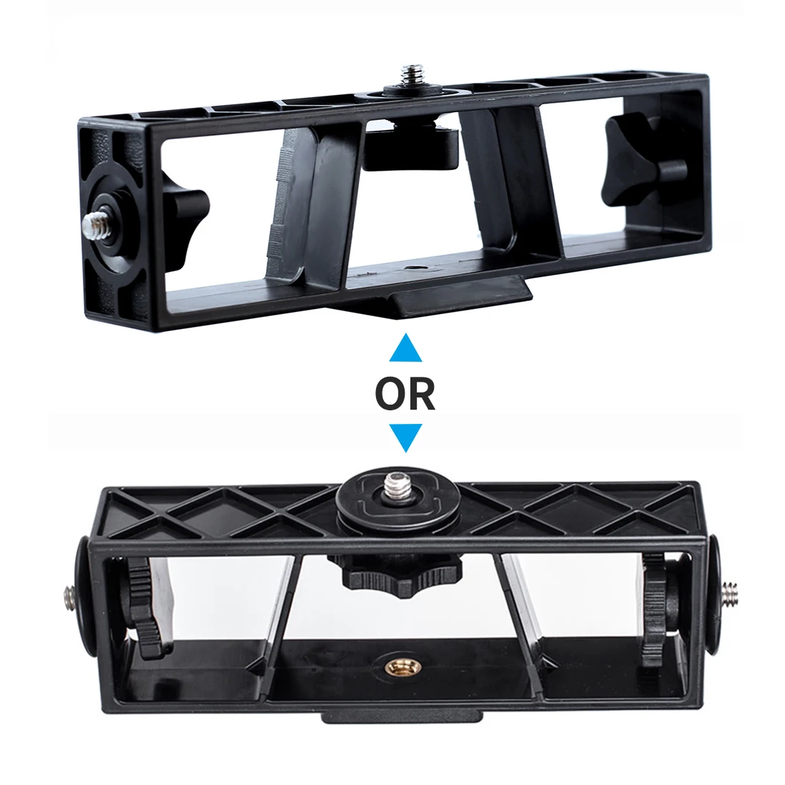 FEICHAO 3-Position Stand Clip Bracket Holder Mobile Phone Clamp Tripod 1/4" Mount Smartphones Mic Fill Lights Live Broadcast