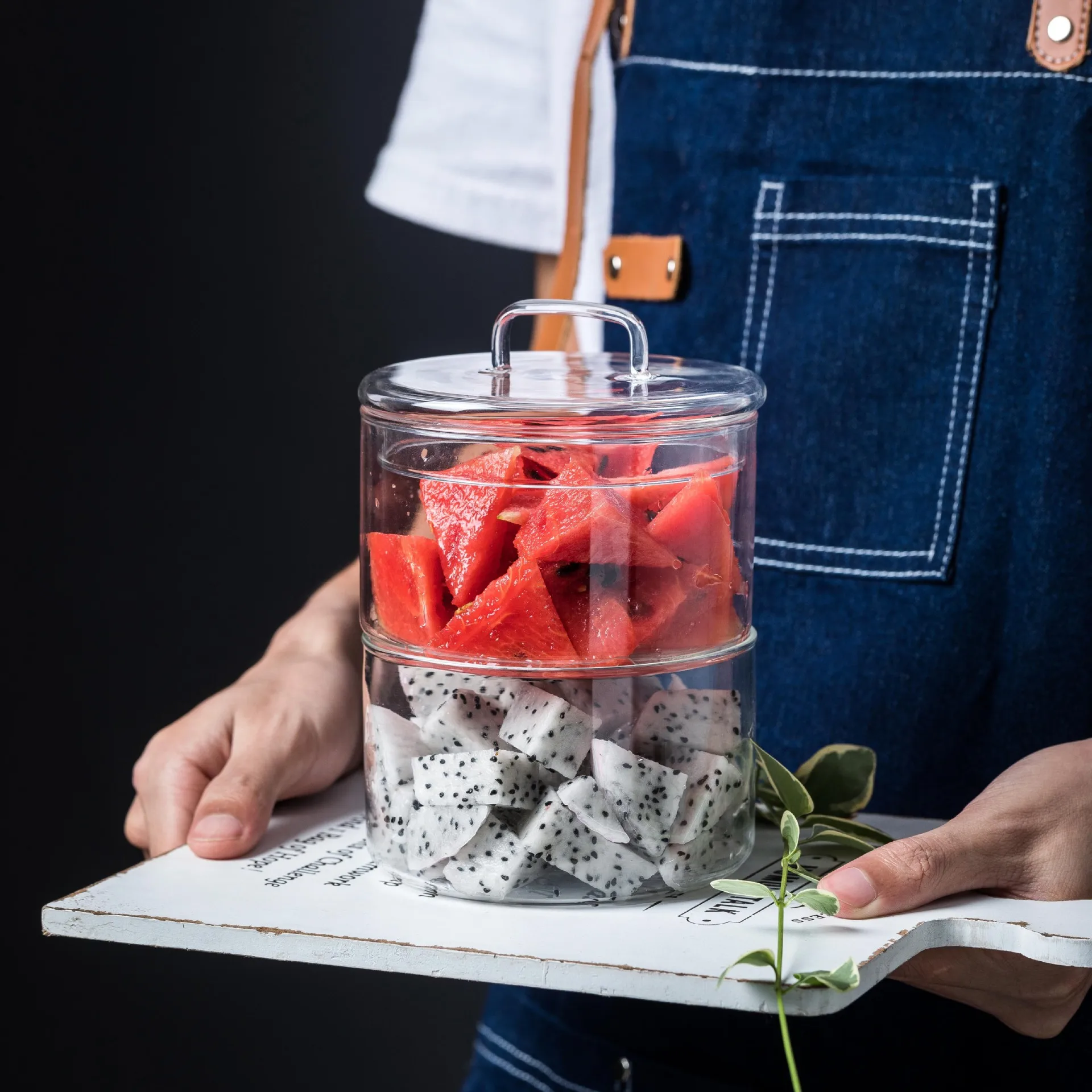 

Creative Glass Fruit Bowl,Transparent Soup Bowl Round Cute Cooker Salad Instant Noodle Bowl Cooking Tools Kitchen Supplies