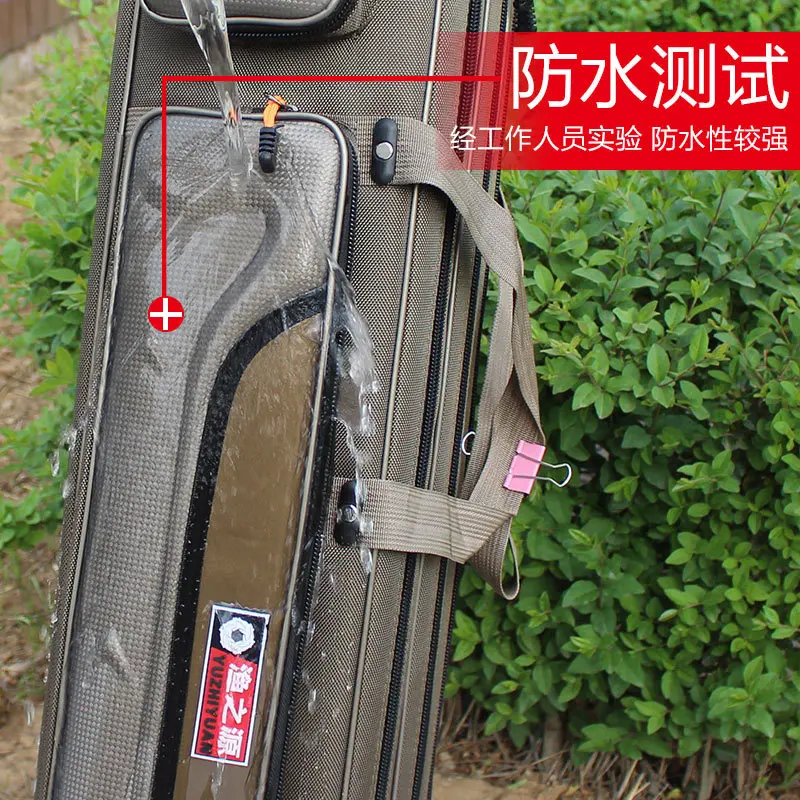

Waterproof Three Layer Four Layer Double Layer Fishing Bag 8090cm1. 25 M Fishing Bag Extra-large Widened Thick Fishing Rod Bag