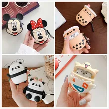 Чехол для наушников для Airpods, силиконовый чехол, Мультяшные милые чехлы для наушников для Air Pods, чехол s для Apple, Earpods, наушники, аксессуары 2