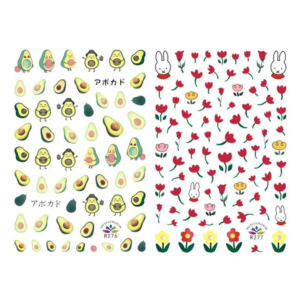 

Nail Art Nail Sticker Summer Fun Fruit Patch Small Fresh Plant Manicure Sticker Cute 3D Jewelry Sticker