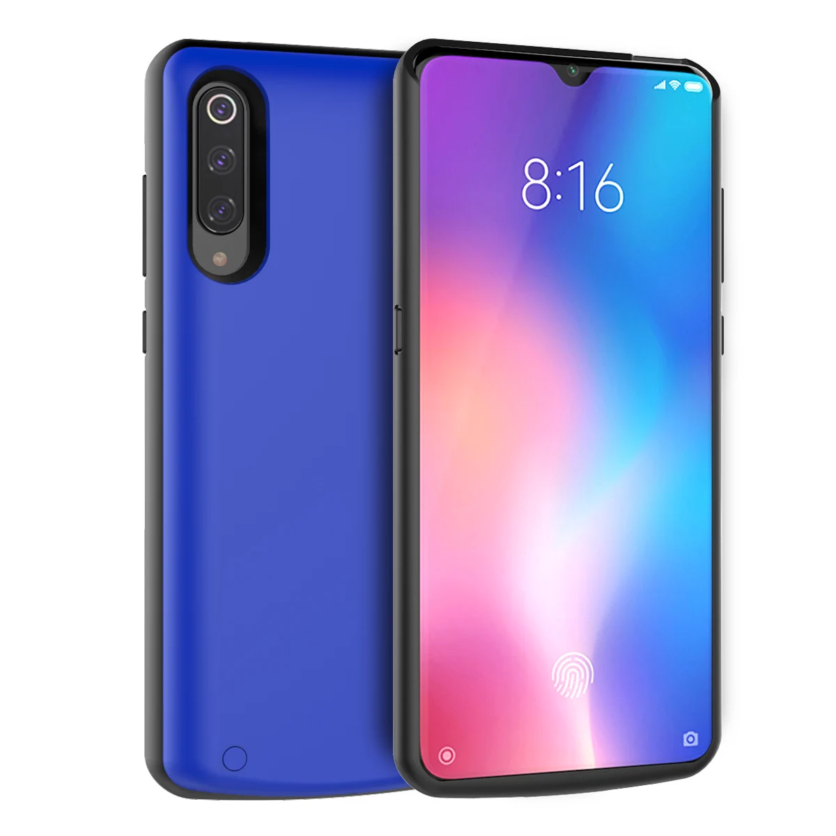 Для Xiaomi mi 9 mi 9 SE чехол для зарядного устройства 5000mAh внешний портативный тонкий внешний аккумулятор чехол для зарядки для Xiaomi mi 9 чехол для аккумулятора - Цвет: Mi 9 Blue