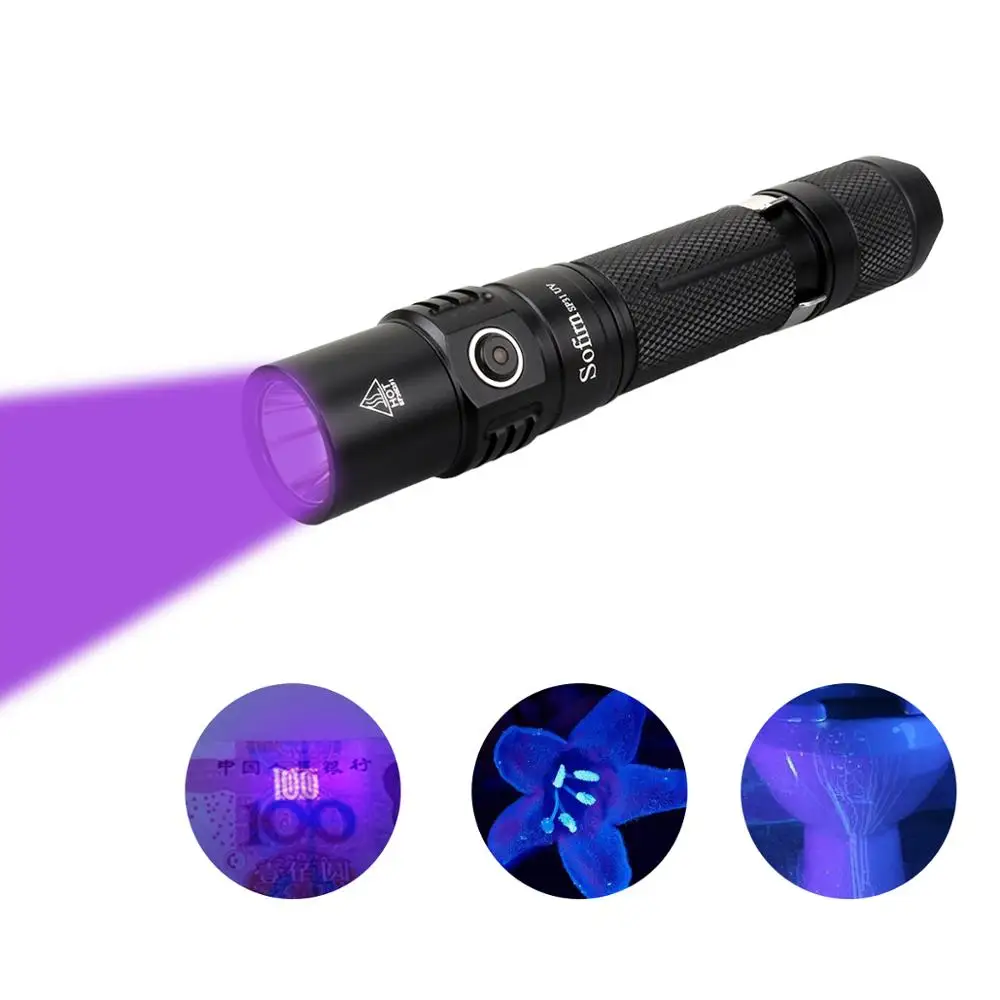 Sofirn SP31UV 18650 Flashlihgt черный 365nm LG UV светодиодный фонарик|Фонарики и осветительные