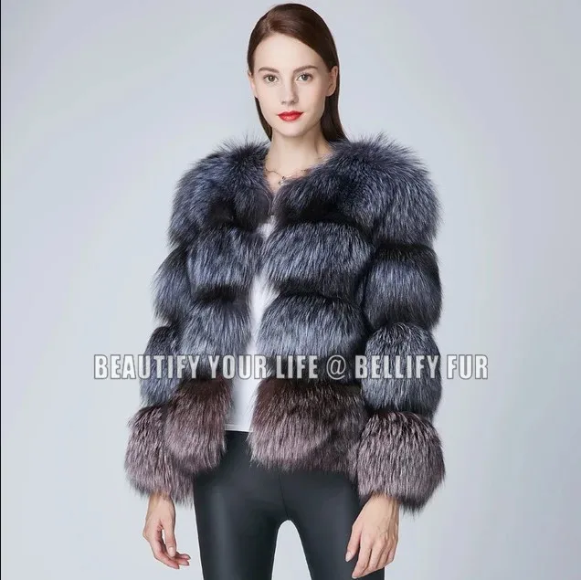 Осень зима Лондон Instar звезда блогер Роскошные натуральным лисьим мехом меховая