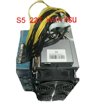 

Used BTC BCH miner S5 22T SHA256 ASIC miner With PSU Economic mining server Delivery within 24 hours