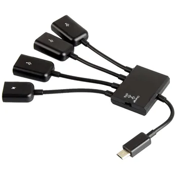 

New Hub Adapter Cable 4 In 1 Micro USB Power Charging Host OTG Aug11 Professional Factory Price Drop Shipping