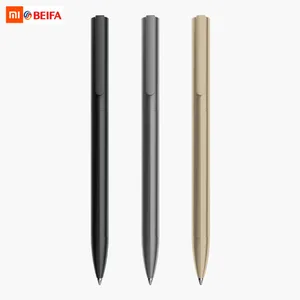 Металлическая гелевая чернильная ручка Xiaomi BEIFA, вращающаяся на 0,5 мм, черная, швейцарская, для подписи бизнеса, канета, школьные и офисные принадлежности