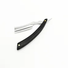 Black Wooden Handle Razor Shaving Knife Hairdressing Scraper Haircut Knife Vintage Razor Folding Razor G1106